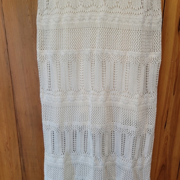 Jessica Simmpson Elegant Cream Knit Maxi Dress - Picture 8 of 13